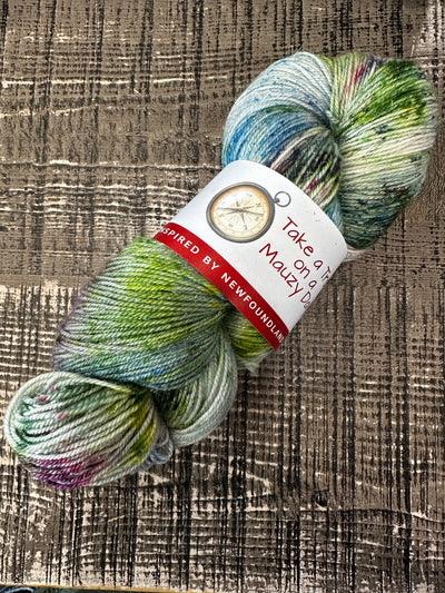 SeaSpun - Take A Trot On A Mauzy Day - Hand Dyed Yarn Inspired By Newfoundland Scenery
