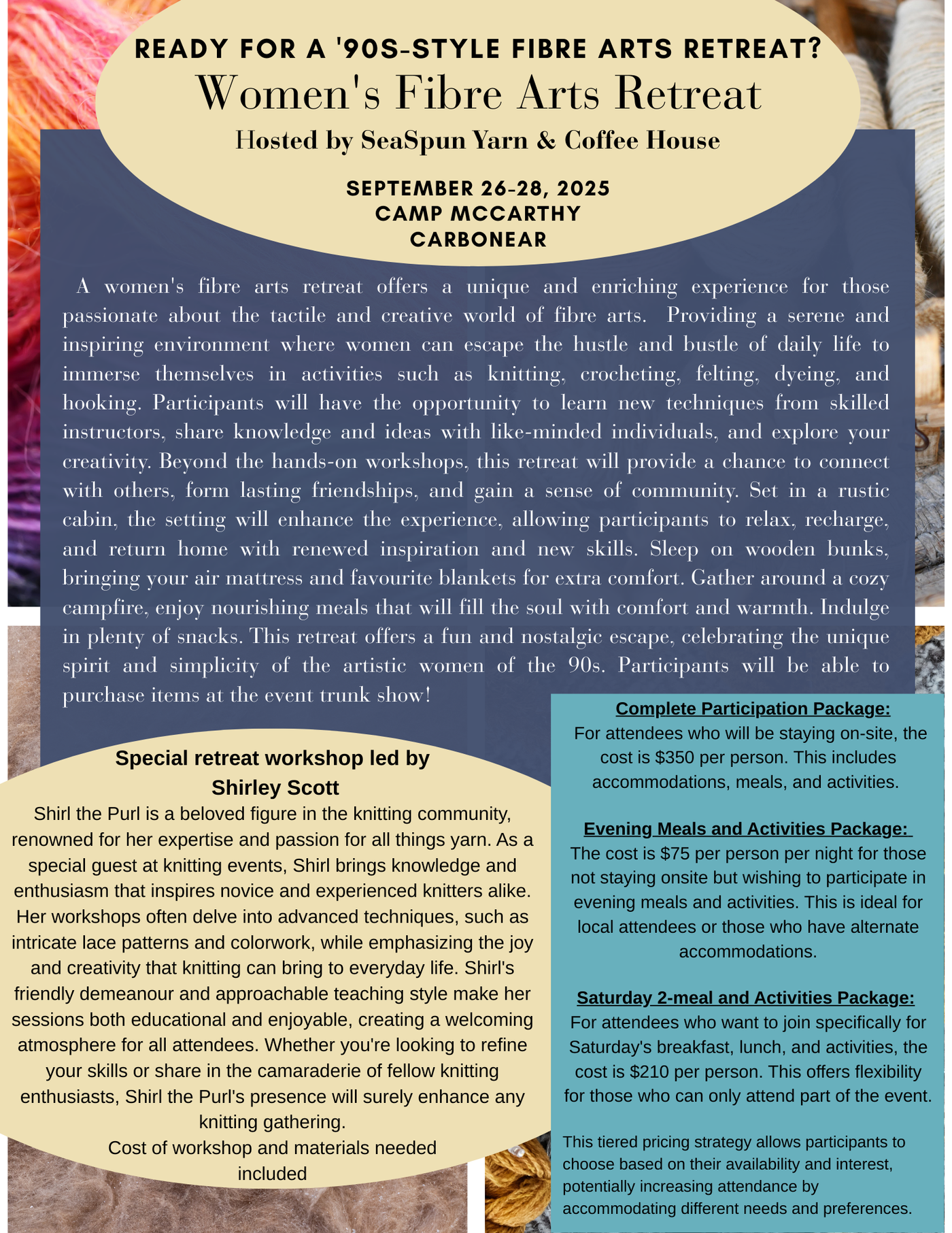 Womens Fibre Arts Retreat