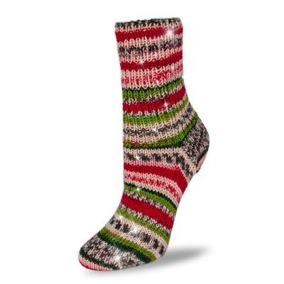 Rellana Garne Flotte Socke Christmas Metallic