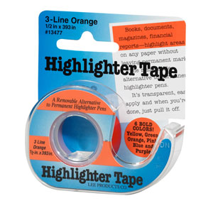Lee Products Co. Highlighter Tape
