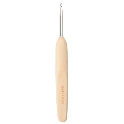 ChiaoGoo Crochet Hook - Metal Head with Bamboo Handle