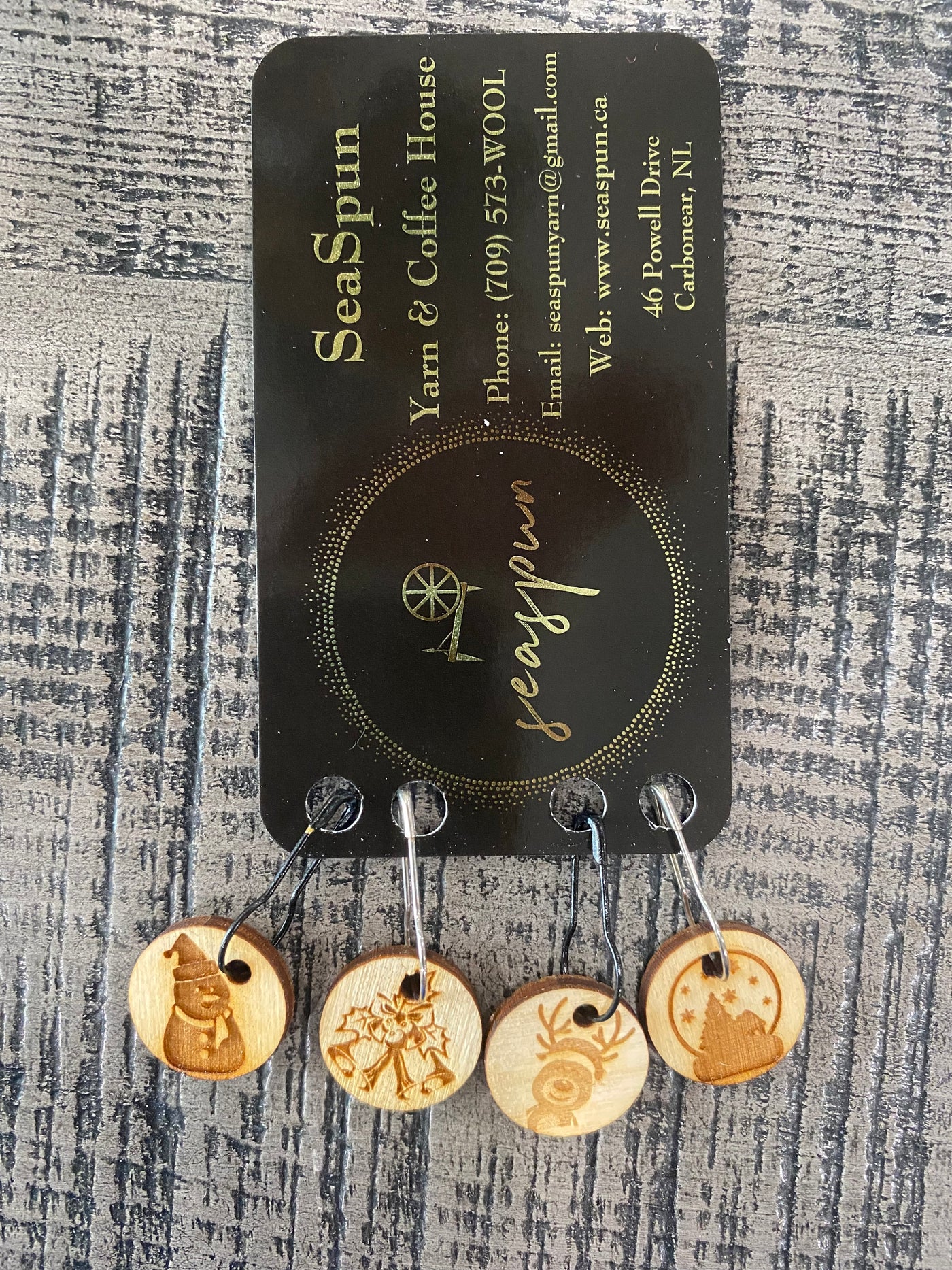 SeaSpun Wooden Stitch Markers - Set of 4
