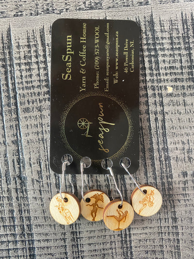 SeaSpun Wooden Stitch Markers - Set of 4