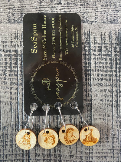 SeaSpun Wooden Stitch Markers - Set of 4