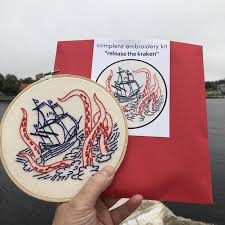 Hook Line & Tinker Embroidery Kit
